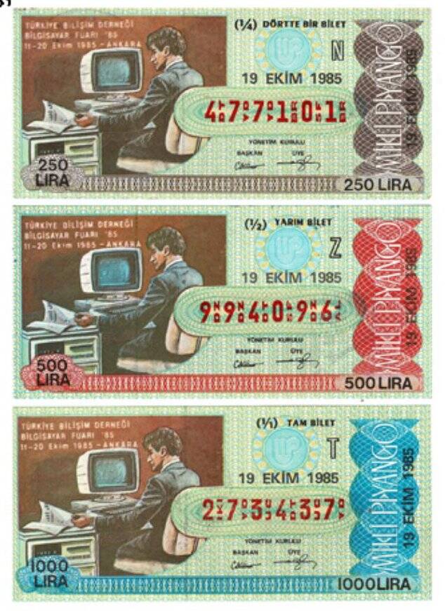 19 Ekim 1985 Çeyrek ,Yarım ve Tam Bilet N - Z - T PYB4130 - 1