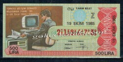 19 Ekim 1985 Yarım Bilet PYB1986 - Gökçekoleksiyon