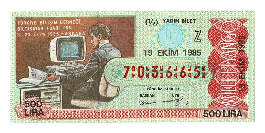 19 Ekim 1985 Yarım Bilet PYB4345 - 1