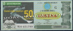 19 Ekim 2003 Çeyrek Bilet PYB2483 - Gökçekoleksiyon