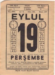 19 Eylül 1963 Takvim Yaprağı EFM(N)3631 - 1