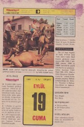 19 Eylül 1980 Takvim Yaprağı -Doğum Günü Hediyesi EFM(N)6419 - Gökçekoleksiyon