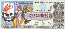 19 Eylül 1982 Piyango Bileti Çeyrek Bilet PYB6469 - Gökçekoleksiyon