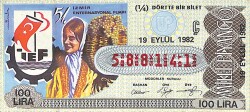 19 Eylül 1982 Piyango Bileti Çeyrek Bilet PYB6488 - Gökçekoleksiyon