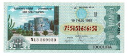 19 Eylül 1988 Beştebir Bilet PYB4336 - Gökçekoleksiyon