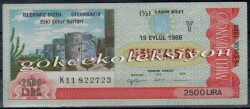 19 Eylül 1988 Yarım Bilet PYB1546 - Gökçekoleksiyon