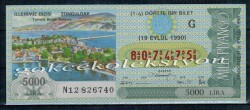 19 Eylül 1990 Çeyrek Bilet PYB2021 - Gökçekoleksiyon