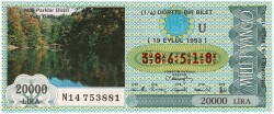 19 Eylül 1993 Çeyrek Bilet PYB3027 - Gökçekoleksiyon