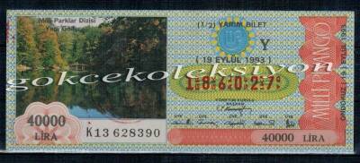 19 Eylül 1993 Yarım Bilet PYB2053 - 1