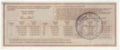 19 Eylül 1995 Çeyrek Bilet PYB2979 - 2