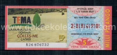 19 Eylül 2007 Yarım Bilet PYB1410 - 1