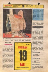 19 Haziran 1979 Takvim Yaprağı - Doğum Günü Hediyesi EFMN14453 - Gökçekoleksiyon