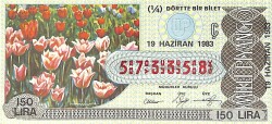 19 Haziran 1983 Piyango Bileti Çeyrek Bilet PYB6454 - Gökçekoleksiyon