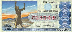 19 Haziran 1984 Piyango Bileti Tam Bilet PYB6319 - Gökçekoleksiyon