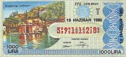 19 Haziran 1985 Piyango Bileti Yarım Bilet PYB6078 - Gökçekoleksiyon