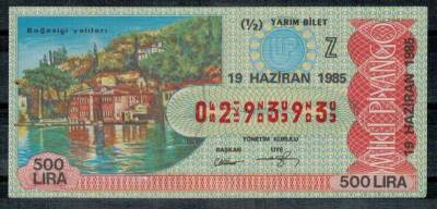 19 Haziran 1985 Yarım Bilet - Boğaziçi Yalıları PYB222 - 1