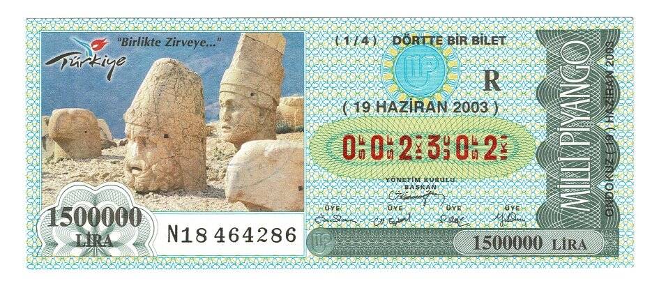 19 Haziran 2003 (14) Dörtte Bir Bilet PYB4863 - 1