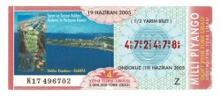 19 Haziran 2005 Yarım Bilet PYB4363 - Gökçekoleksiyon