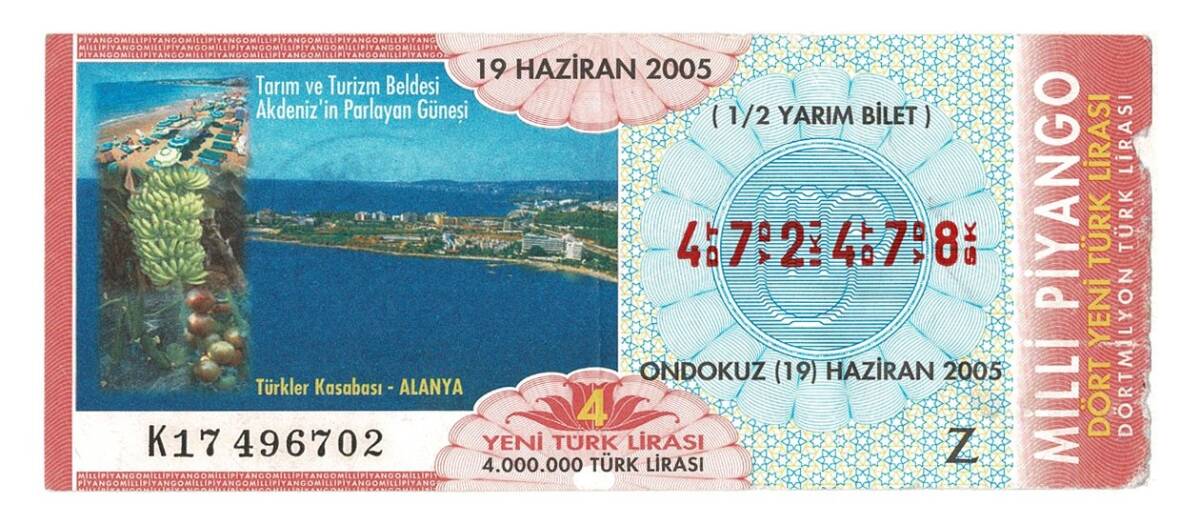 19 Haziran 2005 Yarım Bilet PYB4363 - 1
