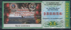 19 Haziran 2007 Çeyrek Bilet PYB2601 - Gökçekoleksiyon