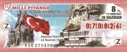 19 Haziran 2012 (Z) Amasya Tamimi (12) Yarım Bilet PYB5794 - Gökçekoleksiyon