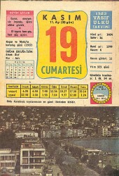 19 Kasım 1983 Takvim Yaprağı - Doğum Günü Hediyesi EFMN14704 - Gökçekoleksiyon