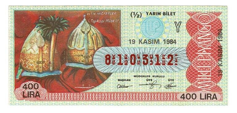 19 Kasım 1984 (12) Yarım Bilet PYB5260 - 1
