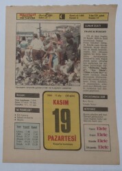 19 Kasım 1984 Takvim Yaprağı - Doğum Günü Hediyesi EFM(N)7023 - Gökçekoleksiyon