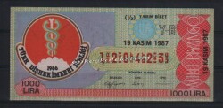 19 Kasım 1987 Yarım Bilet PYB1666 - Gökçekoleksiyon