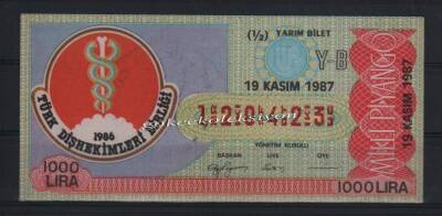 19 Kasım 1987 Yarım Bilet PYB1666 - 1