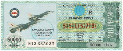 19 Kasım 1995 Çeyrek Bilet PYB2975 - 1