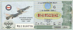 19 Kasım 1995 Piyango Bileti Dörtte Bir Bilet PYB6631 - Gökçekoleksiyon
