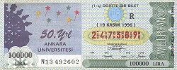 19 Kasım 1996 Piyango Bileti Dörtte Bir Bilet PYB6763 - Gökçekoleksiyon