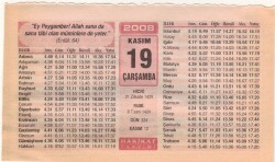 19 Kasım 2008 Takvim Yaprağı EFM(N)3903 - 2