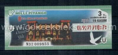 19 Kasım 2010 Çeyrek Bilet PYB1365 - 1