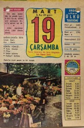 19 Mart 1980 Takvim Yaprağı - Doğum Günü Hediyesi EFM(N)8023 - 2