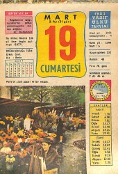 19 Mart 1983 Takvim Yaprağı - Doğum Günü Hediyesi EFMN15032 - Gökçekoleksiyon