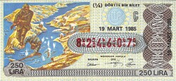 19 Mart 1985 Piyango Bileti Çeyrek Bilet PYB6132 - Gökçekoleksiyon