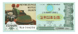 19 Mart 2002 (14) Dörtte Bir Bilet PYB4837 - Gökçekoleksiyon
