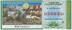 19 Mart 2006 Çeyrek Bilet PYB3559 - Gökçekoleksiyon