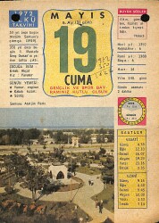 19 Mayıs 1972 Takvim Yaprağı - Doğum Günü Hediyesi EFM(N)12238 - Gökçekoleksiyon