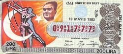 19 Mayıs 1983 Piyango Bileti Çeyrek Bilet PYB6467 - Gökçekoleksiyon