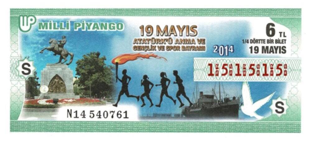 19 Mayıs 2014 Varyete (14) Dörttebir Bilet Çil PYB3783 - 1