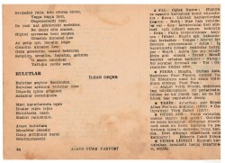 19 Ocak 1960 Ajans Türk Takvim Yaprağı(Şiirli Saatli) EFM(N)1097 - 8