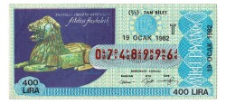 19 Ocak 1982 Tam Bilet PYB4263 - 1