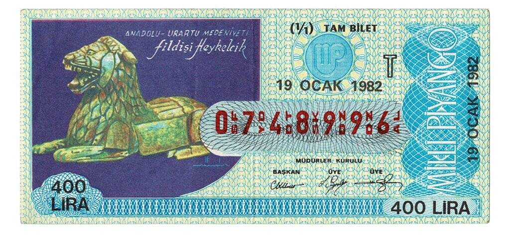19 Ocak 1982 Tam Bilet PYB4263 - 1