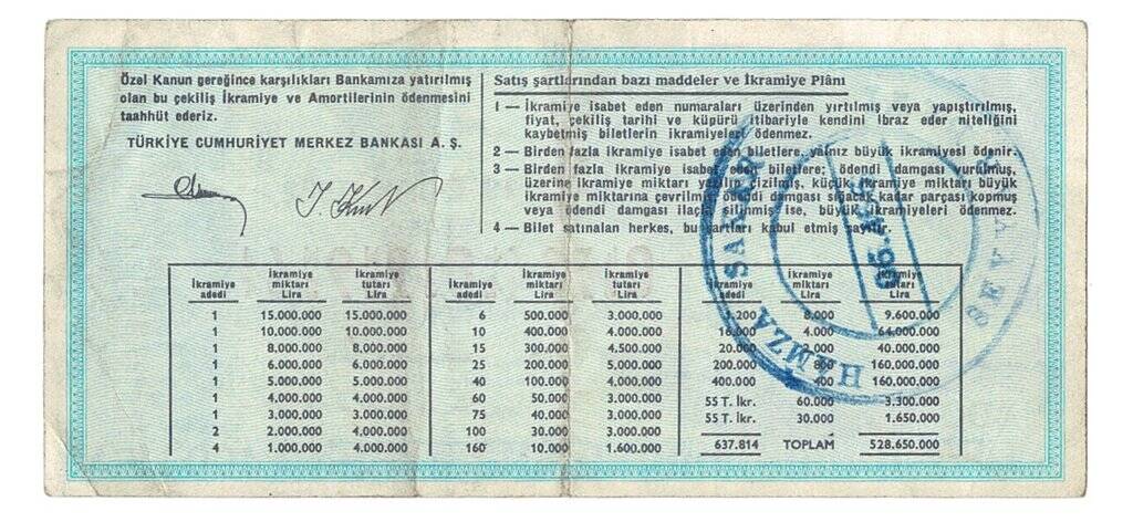 19 Ocak 1982 Tam Bilet PYB4263 - 2