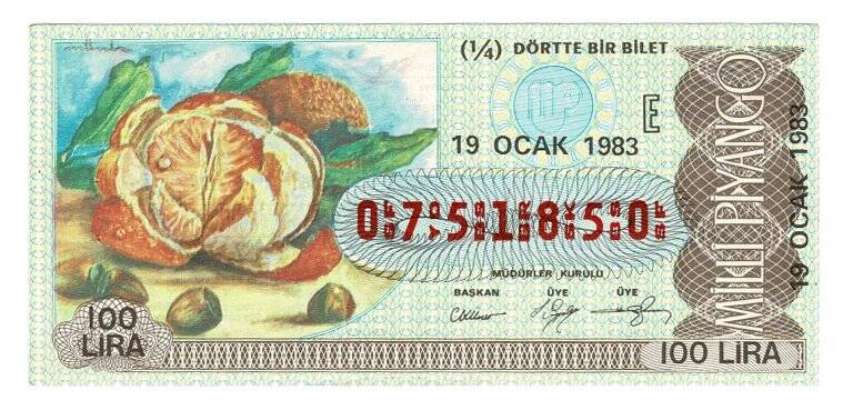 19 Ocak 1983 (14) Dörtte Bir Bilet PYB5321 - 1