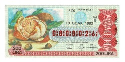 19 Ocak 1983 Piyango Bileti Yarım Bilet PYB5914 - Gökçekoleksiyon