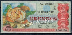 19 Ocak 1983 Yarım Bilet PYB1851 - Gökçekoleksiyon